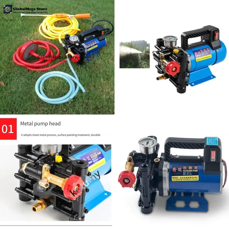 12V/24V/60V/72V/220V Plunger Pump Agricultural Sprayer Electric High Pressure Pump Spraying Car Wash Irrigation Sprayer