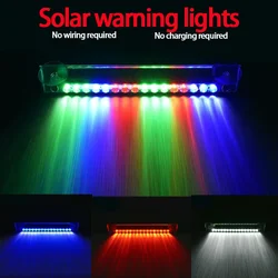 1Pcs Universal Alarm Warning Strobe Lamp Anti-Collision Car 16 LED Color Solar Burglar Alarm Warning Strobe Flash Light Car Part