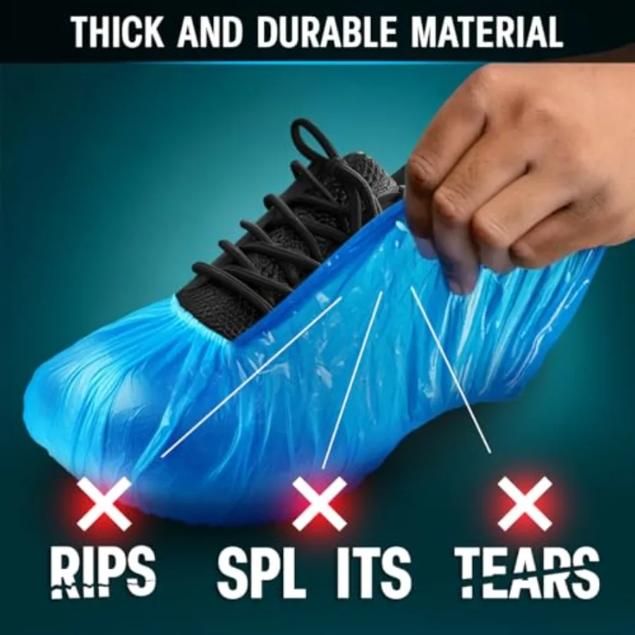 120枚入り 使い捨て滑り止め防水シューズカバー 室内/屋外用 リサイクル可能 ユニバーサルワンサイズ