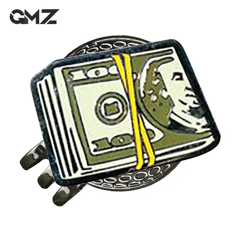 Dollar Bill Golfbal Mark Magnetische Hoed Clip Golf Hat Clip Marker Training Hulp Golfer Accessoires