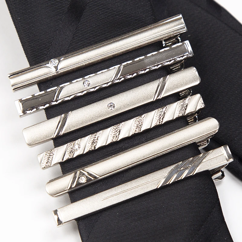 

Classic Tie Clips Clamp Pin Jewelry Metal Silver Colour Wedding Necktie Clasp Clip Gentleman Bar Ties Pin for Men Accessories