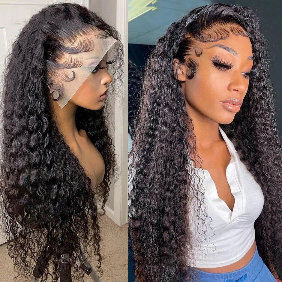 

Water Wave Lace Front Wigs 13x4 Water Wave Lace Frontal Human Hair Wigs For Women Pre Plucked Mongolian 4x4 Lace Closure Wig