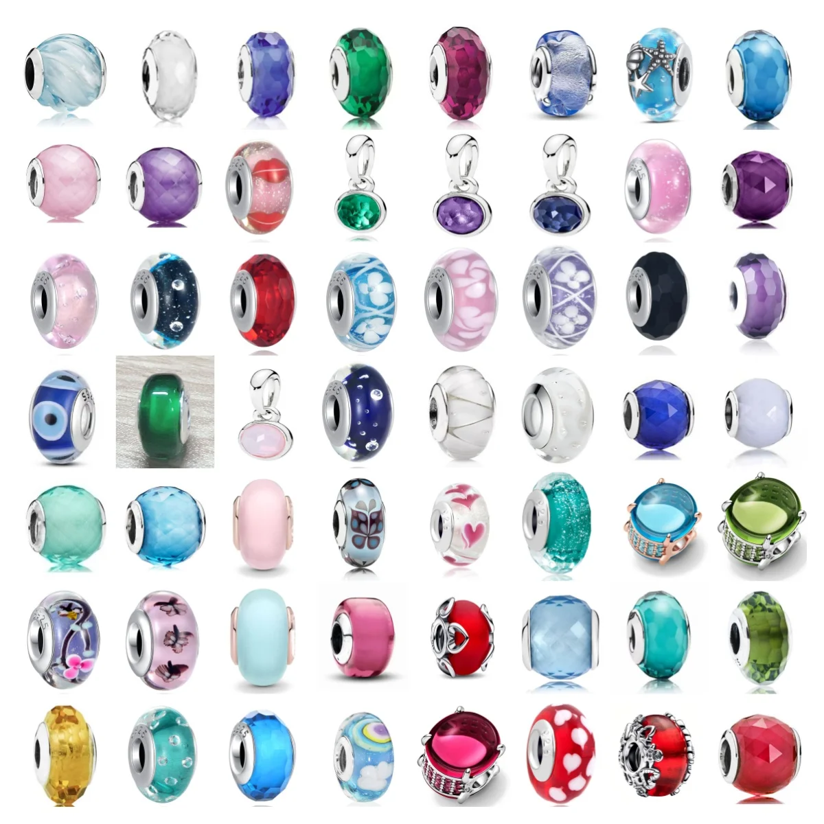 

Новый серебро 925, белый цветок, муранское стекло, подвеска, бусина, подходит для оригинального браслета, ожерелья, ракушки, муранское стекло, DIY ювелирные изделия