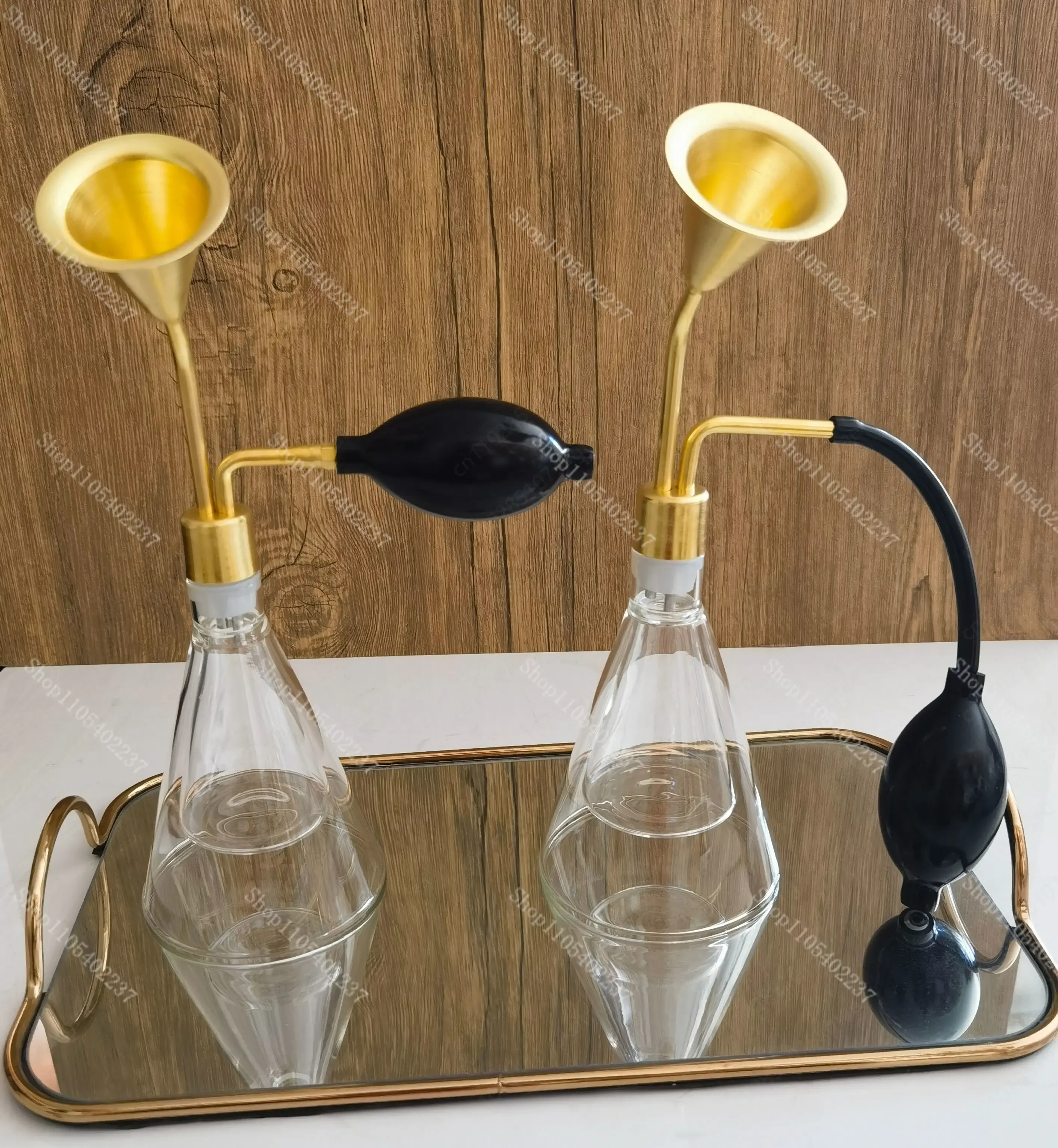 Glass scent bottle brass scent instrument Baijiu essential oil perfume scent coffee beans