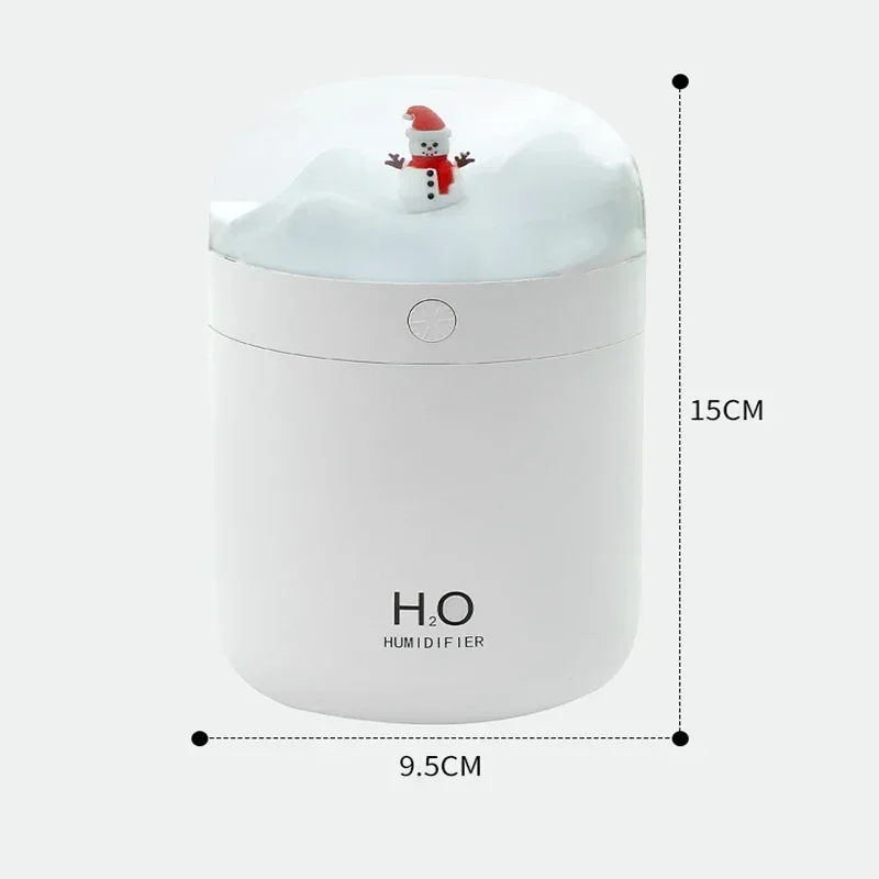 500ml USB Rechargeable Nano Spray Humidifier Cute Snowman Desktop Humidifier Car Sprayer Home Accessories