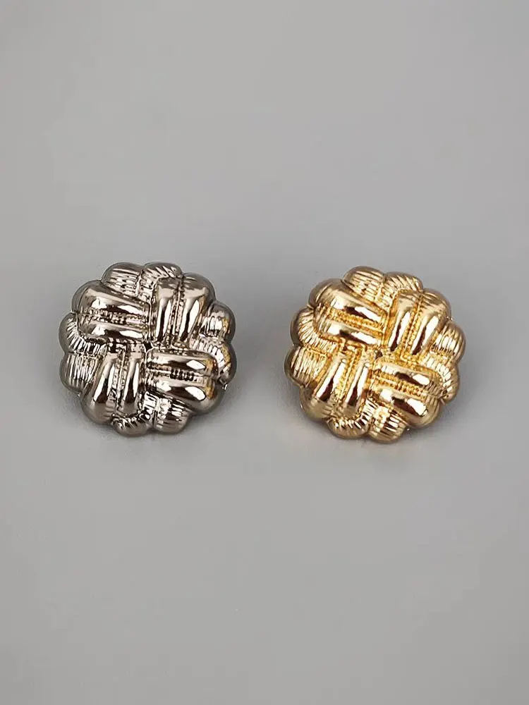 10 Stück Metallknöpfe für Kleidung, Nähknöpfe, DIY Herren- und Damenbekleidung, Nähen, Dekoration, Zubehör, Gold- und Silberknöpfe – Detail 1