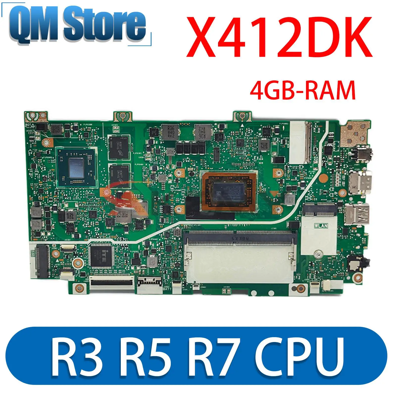 Mainboard x412dk r412da f412da a412da a412dk f412dk x412da Laptop Motherboard r3 r5 r7 4gb/ram v2g Notebook Hauptplatine