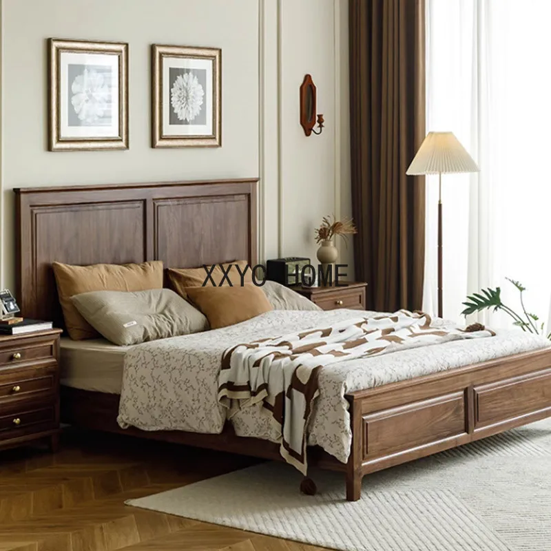 Lit double vintage None Log, Amérique du Nord