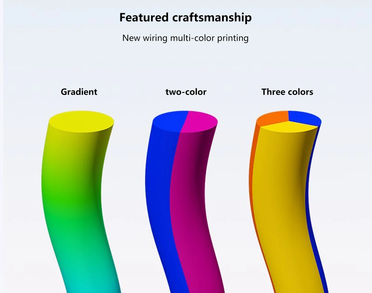 

1kg 3D printer silk gloss multi-color consumables dual color PLA filament suitable for all 1.75mm FDM printing machines