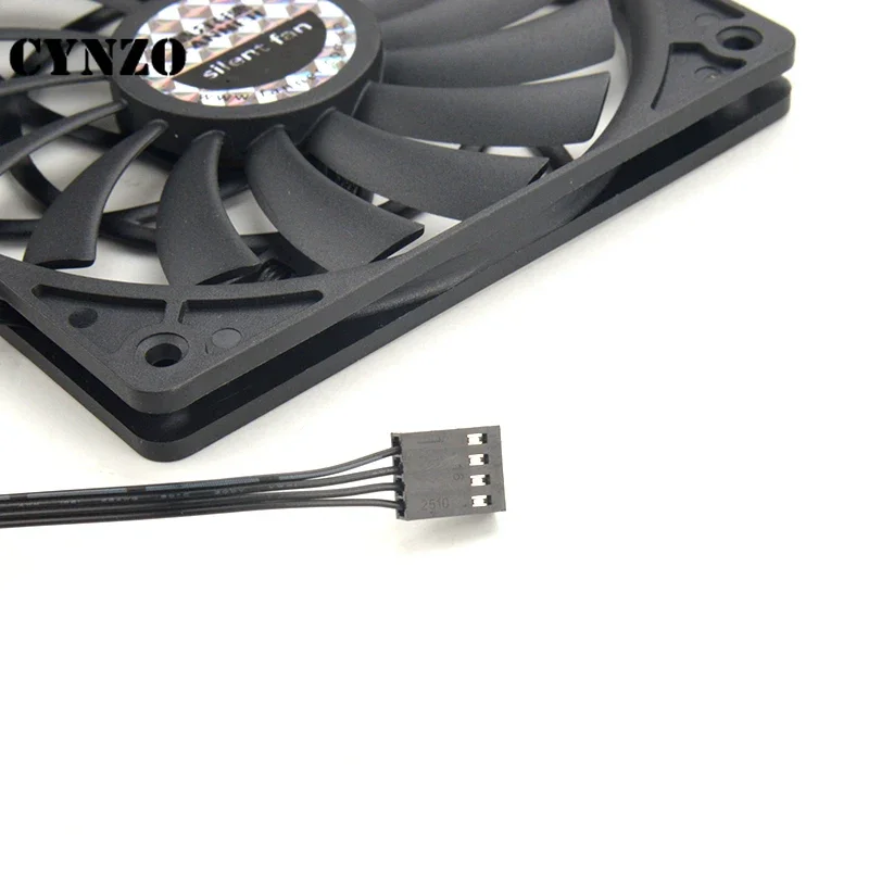 Ultra-thin 12mm Thickness Cooling Fan For ITX Case,120mm Gamer Cabinet PSU Cooler PWM 4PIN Temperature Control Mute 2000RPM