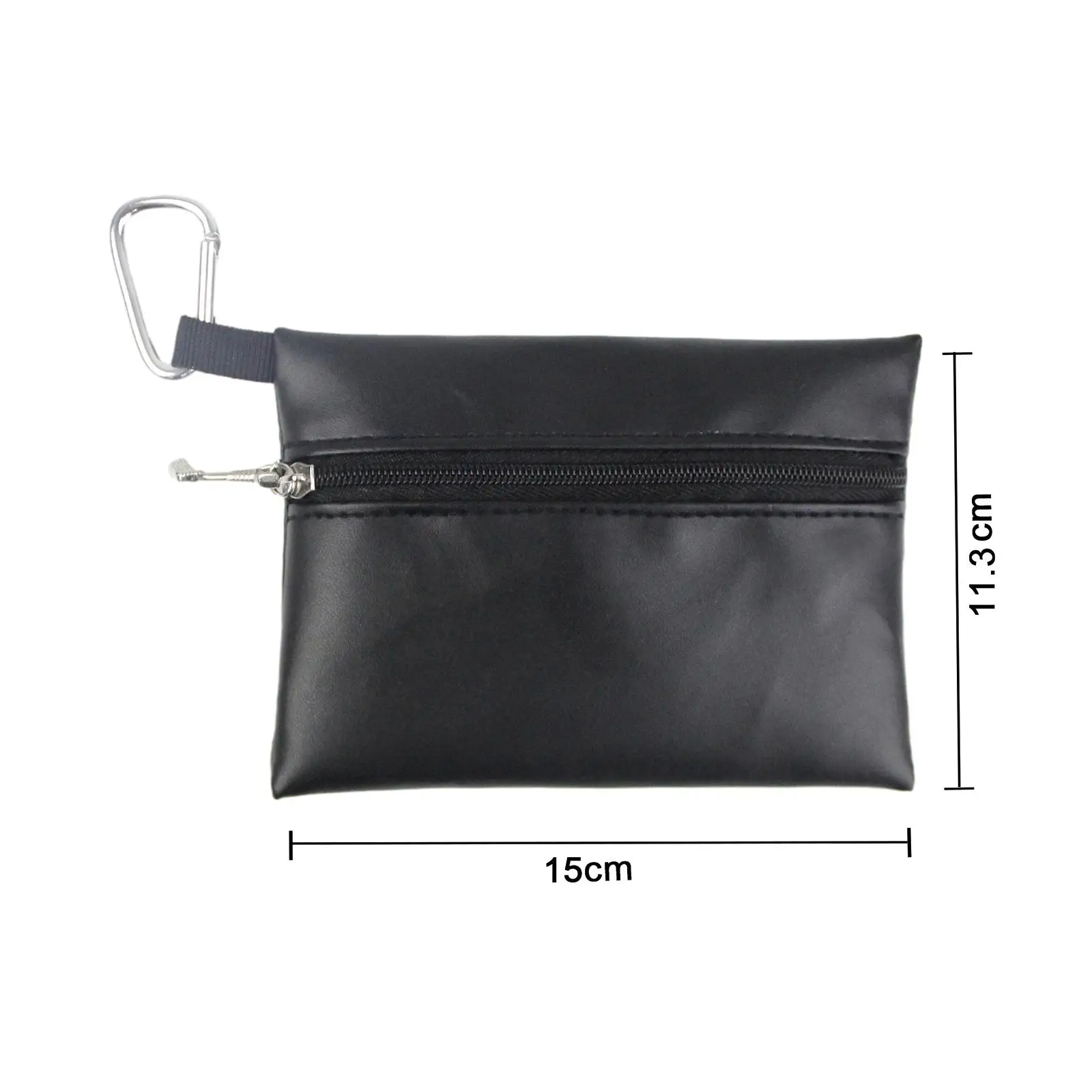 

Golf Tee Holder Zipper Pouch Premium PU Ball Organizer Carrier for Sport Golf Items and Practice Tools