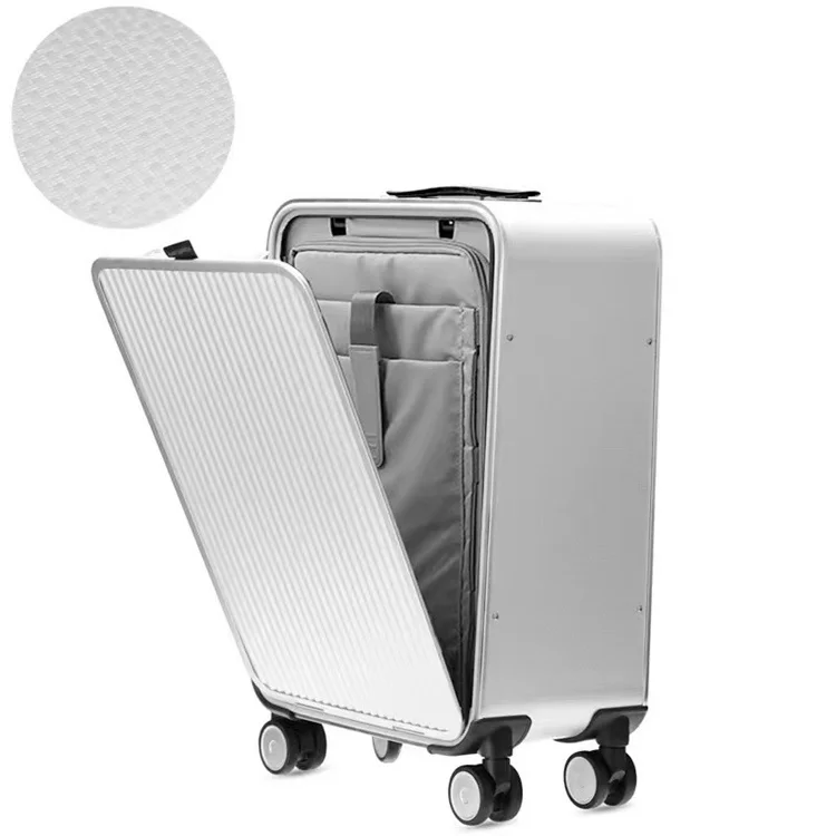 Luxury Aluminum Magnesium Alloy Side-Opening Carry-On Luggage Premium Flight Cabin Suitcase Accept Customize Logo