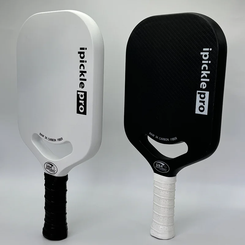 

SONGYI 3k Carbon Fiber Pro Pickleball Paddle Thermoformed Unibody Edgeless Highly Elastic Shock-Absorbing Non-Slip USA Approved