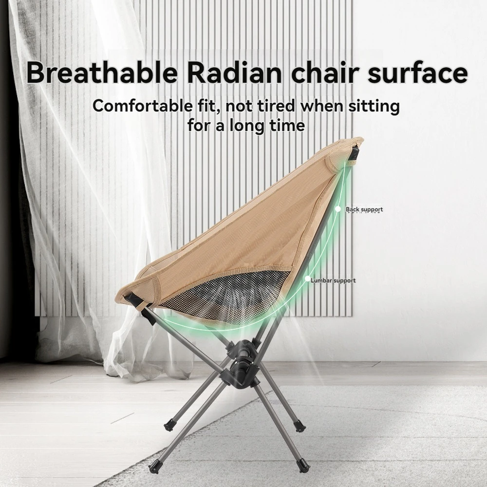 BRS-Y02 كرسي الفضاء في الهواء الطلق كرسي قابل للطي للتخييم الترفيه الصيد رسم عالية القوة سبائك الألومنيوم السطح o