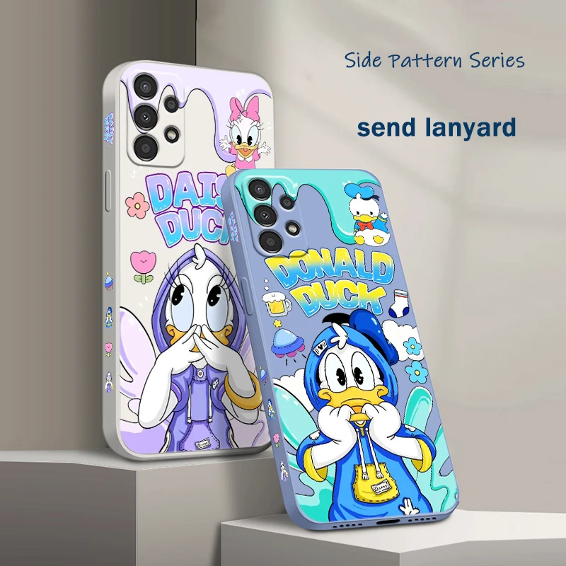 

Disney Cute Donald Duck For Samsung A24 A23 A22S A21S A14 A13 A12 A11 A04 A03 A02 Core Lite Liquid Left Rope Phone Case