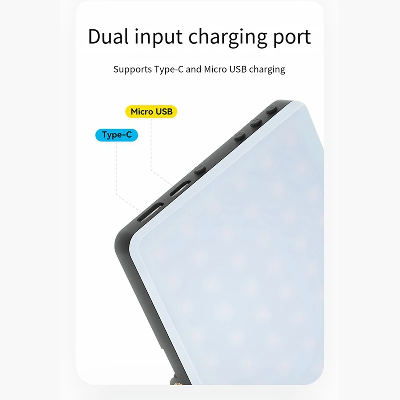 Portátil RGB LED Selfie Light, Video Fill Light, Video Light, Telefone, 3 modos de iluminação