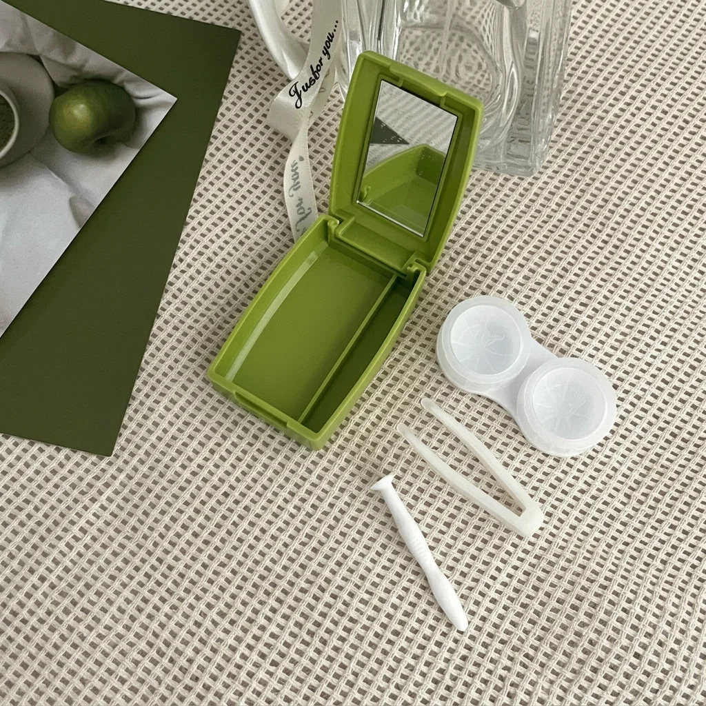 Contact Lens Storage Box  Portable Lens Holder Rectangular Contact Lens Case Portable For Home Daily Travel Office