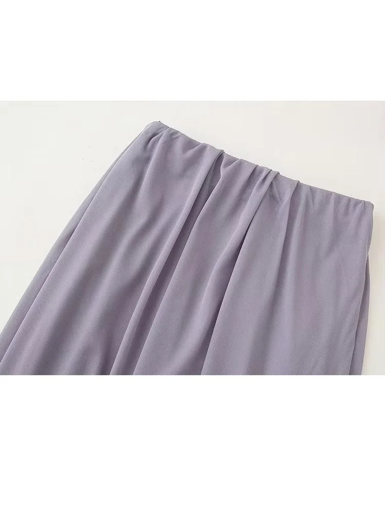 HH الصيف المرأة موضة جديدة عدم التماثل أضعاف الديكور أكمام عارية الذراعين البنطال القصير منتصف الخصر عادية الصلبة تول تنورة دعوى