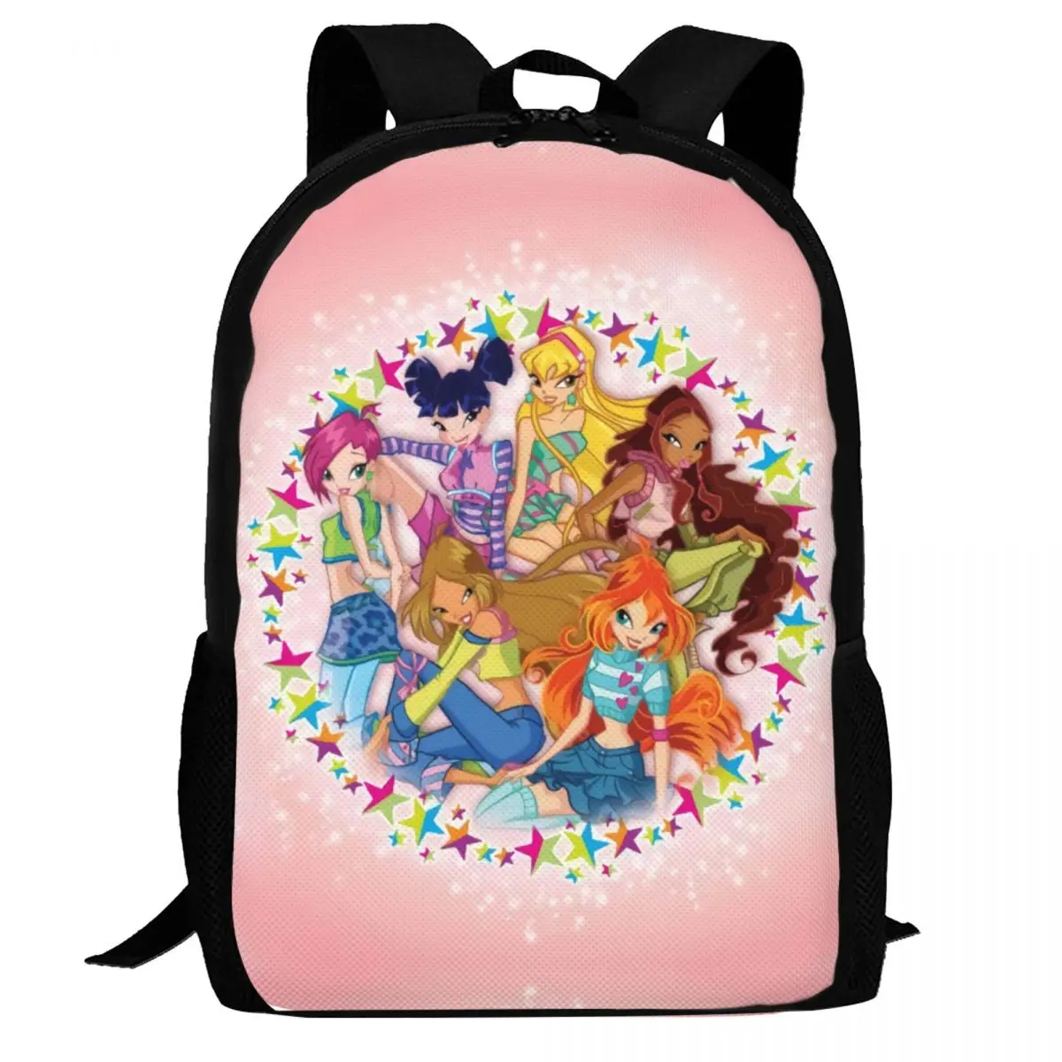 Cartoon Winx Saga Club Travel Laptop Backpack, Business College School Computer Bag Gift for Men & Women