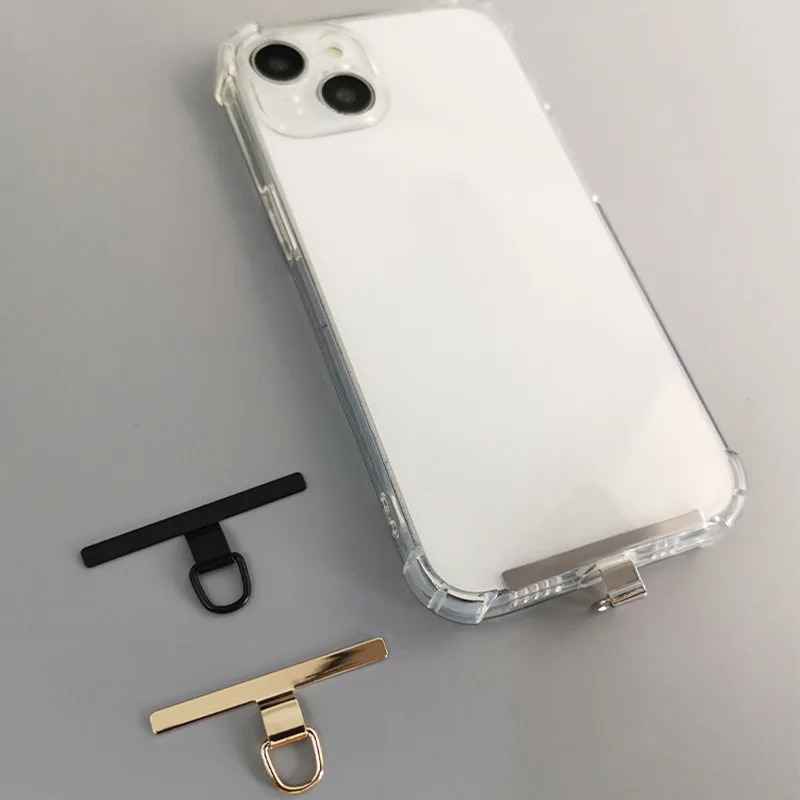 4/1PCS Ultra-thin Stainless Steel Phone Tether Patch Gasket Cellphone Strap Parts Replacement Lanyard Safety Connect Piece image 4