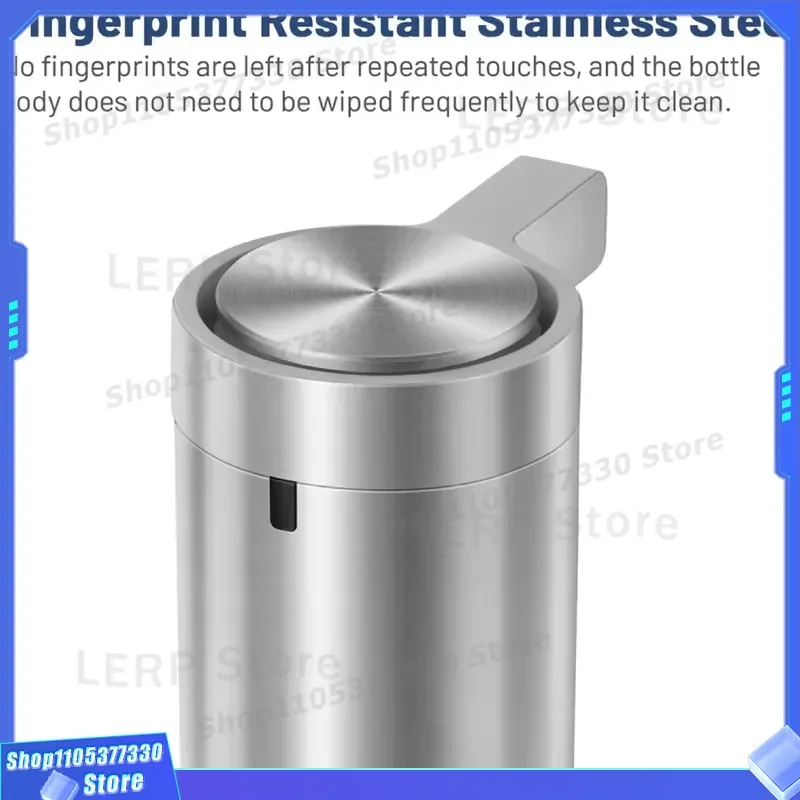 Automatic Stainless Steel Soap Dispenser Rechargeable Electric Hand Sanitizer Touchless Press Free Foam Pump for Bathroom