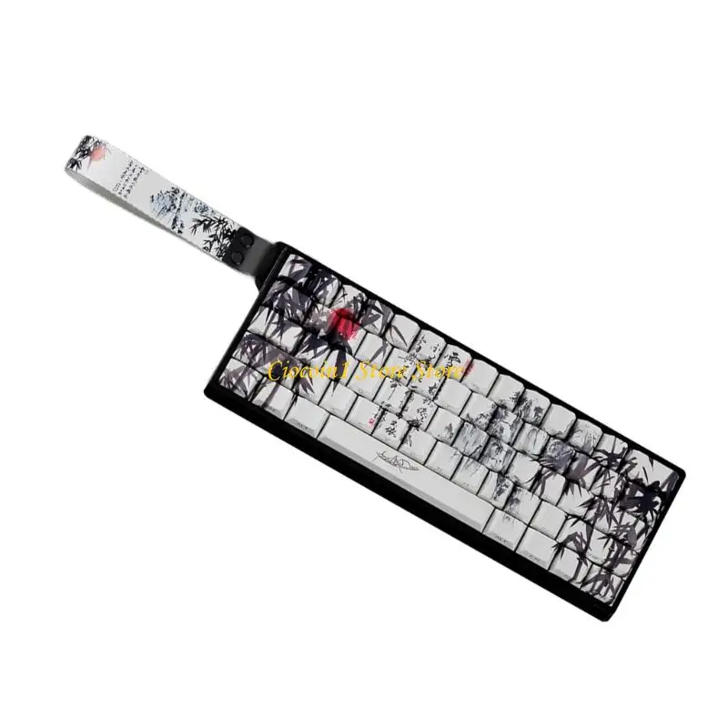 A3PC 60 ٪ 68 ٪ ANSI ISOS Layout PBT Keycaps Original Profile with Bamboos Forest Artor For 61/64/68 Mechanical Boards #5