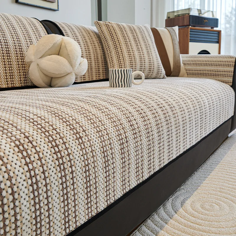 1PC Chenille Sofa Mat Four Seasons Universal Non Slip French Style Soft Mat Sofa Dust-proof Cover Cloth Towel for Living Room