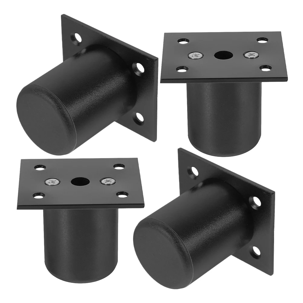 4pcs Adjustable Furniture Feet Aluminum Alloy 5cm Black Durable Stable Load Bearing Capacity Sofa Legs Cabinet Risers Furniture