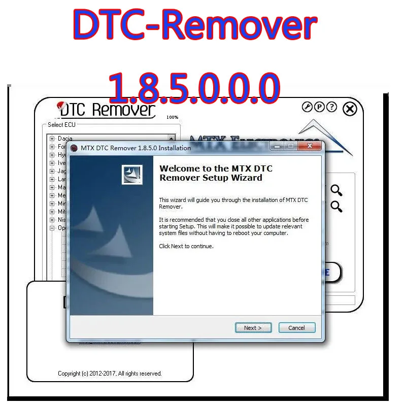 Программное обеспечение регулировки ECU 2024 для загрузки MTX DTC Remover 1.8.5.0 с генератором ключей, полное неограниченное программное обеспечение для Windows 7