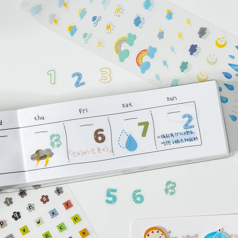 Journal GO Spiral Bound Number Sticker Book, 50 Sheets Alphabet & Symbol Decals for Journaling, Planners, Scrapbooking & DIY