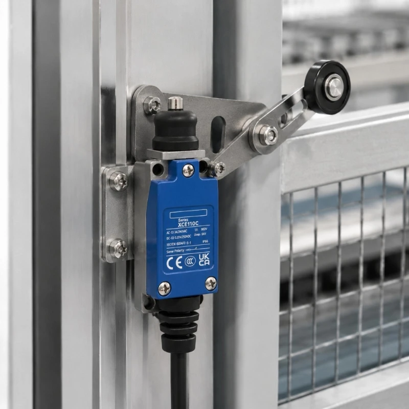 Mechanically Operated Limit Control for Position Contact with Four Frame Mounting Holes and Threaded Cable Entry H8WD
