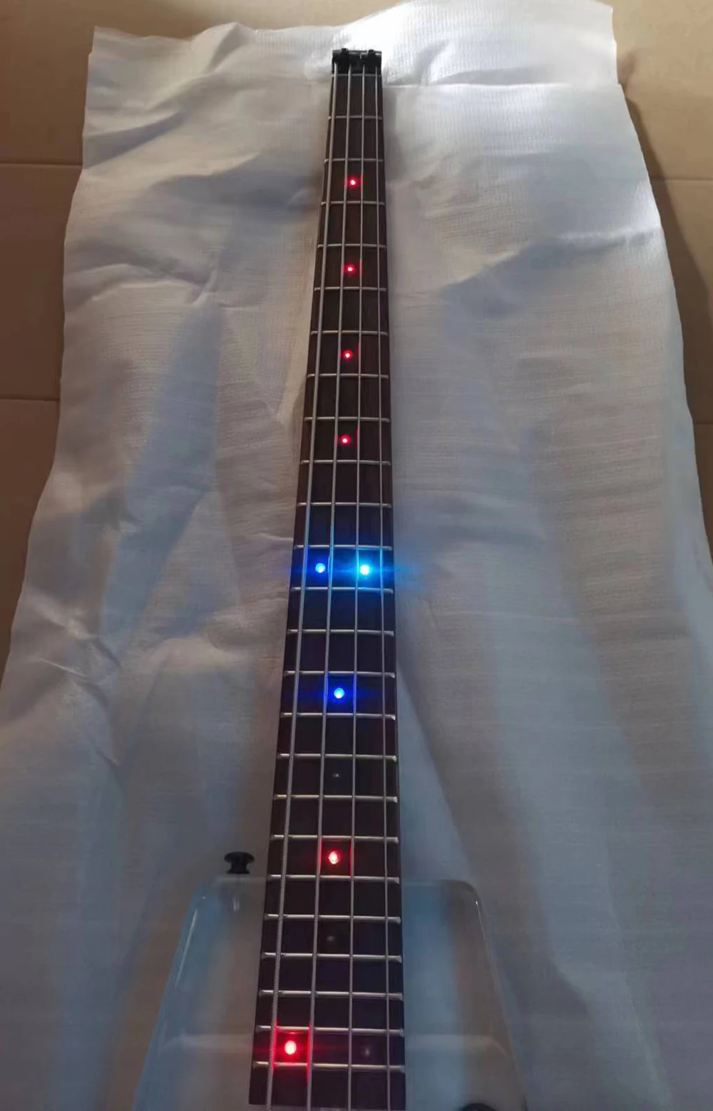 Good quality ST acrylic electric guitar with blue led light electricas electro electrique guitare guiter guitarra gitar guitars