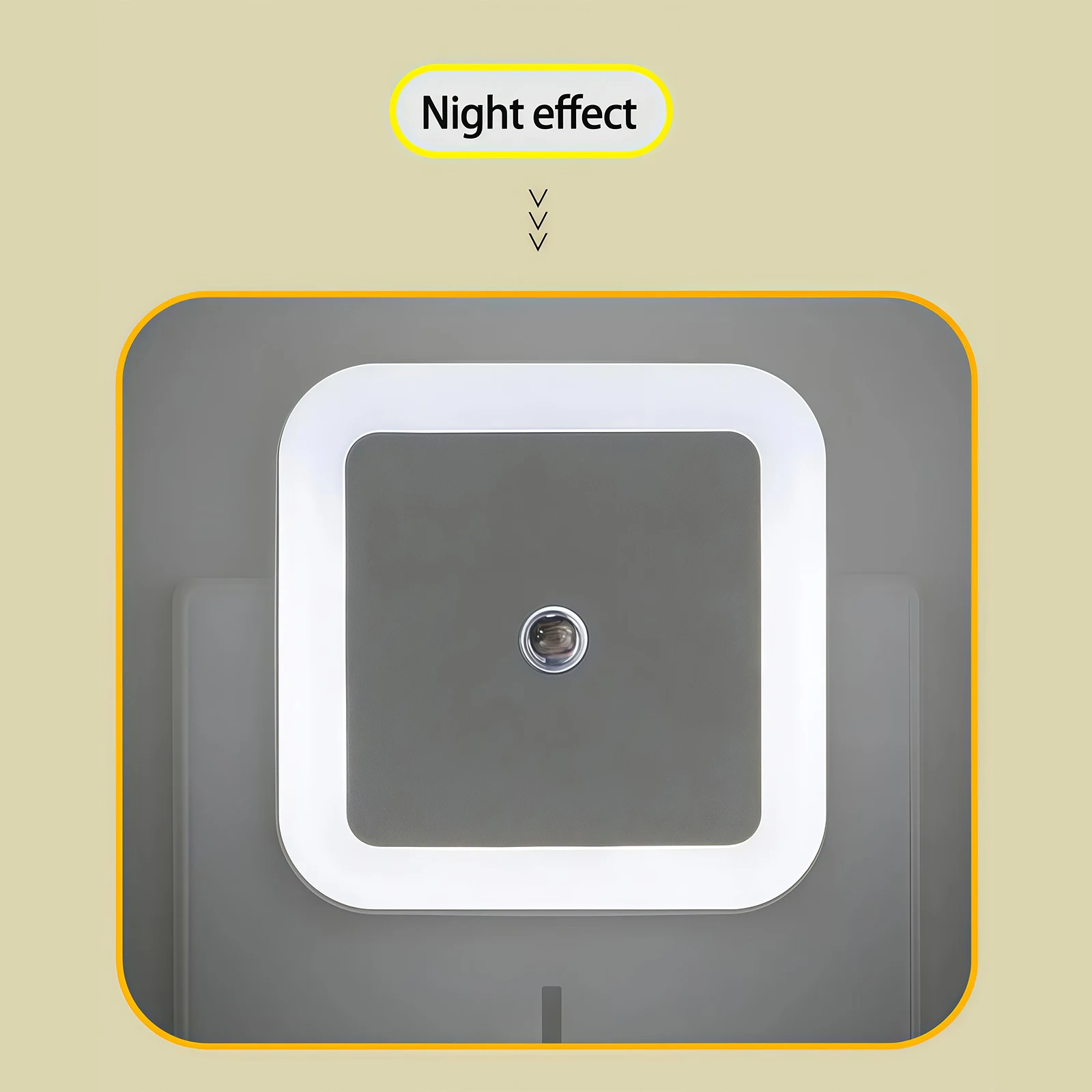 Luz nocturna LED inteligente con detector de movimiento, compatible con enchufes UE, Reino Unido y EE. UU., mini montado en la pared para dormitorio, pasillo
