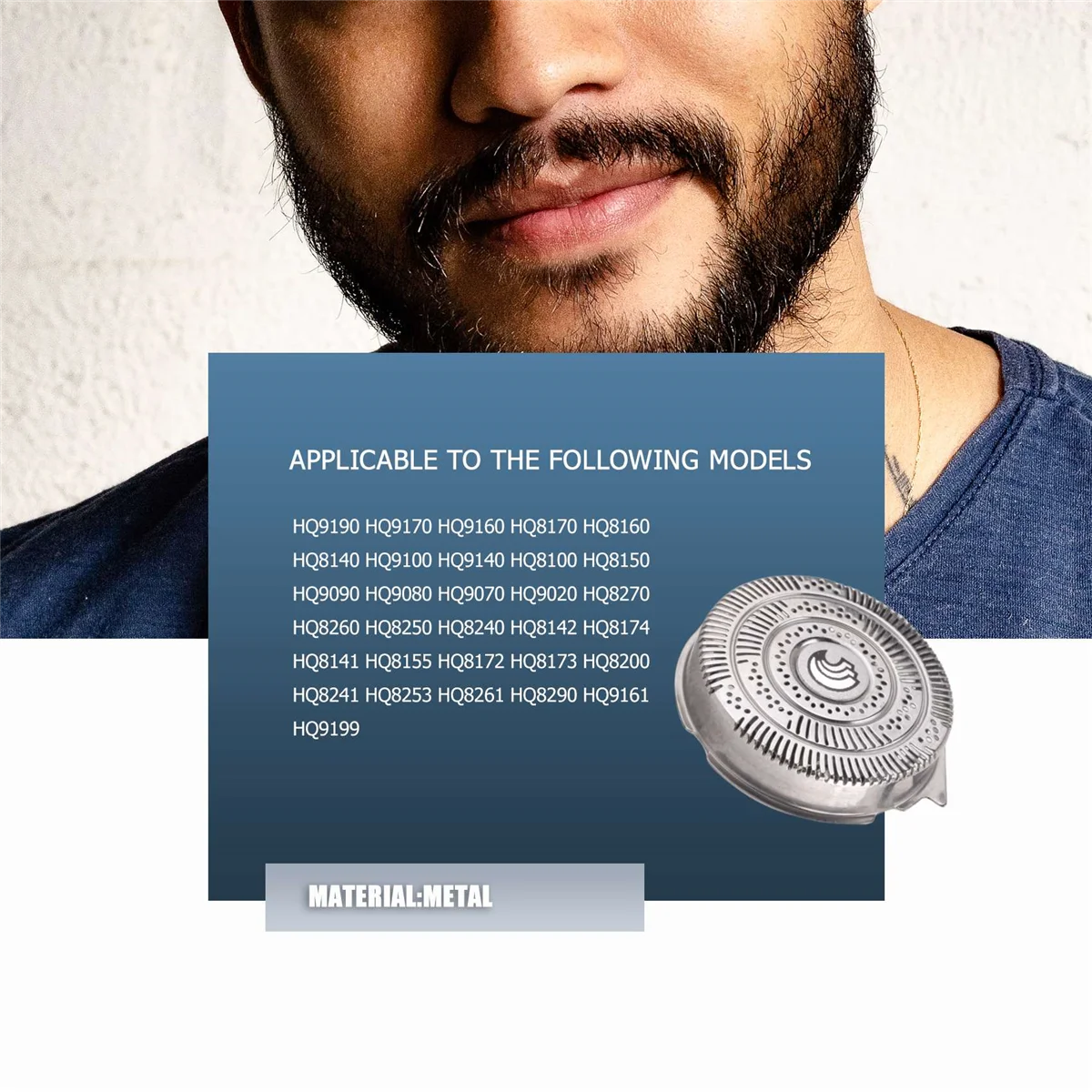 Lâmina de lâmina de substituição para Philips Shaver, HQ9, HQ9100, HQ9190, HQ9070, HQ9170, HQ9020, HQ8160, HQ8250, HQ9090, 3 unidades