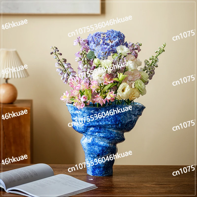 Ceramic flower pot home special-shaped large-diameter succulent planting pot countertop vase decorative ornament