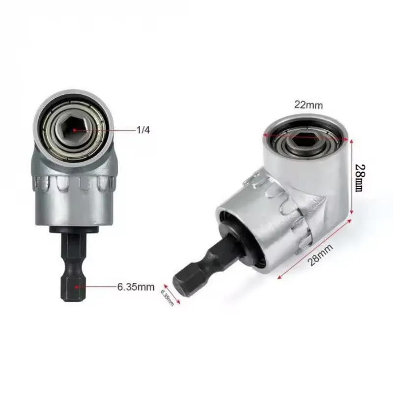 Chrom-Vanadium-Stahl-Steckschlüssel-Adapter, Sechskantschaft auf 1/4 Zoll, 3/8 Zoll, 1/2 Zoll Verlängerung, Bohrer-Steckschlüssel-Adapter – Detail 3
