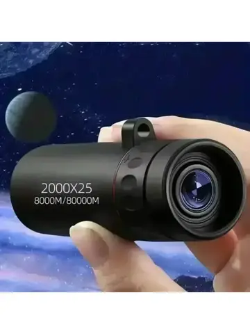 New 2000x25 HD Monocular Telescope Mini Portable Mobile Phone Telescope with Holder Camping Hunting Birdwatching Telescope