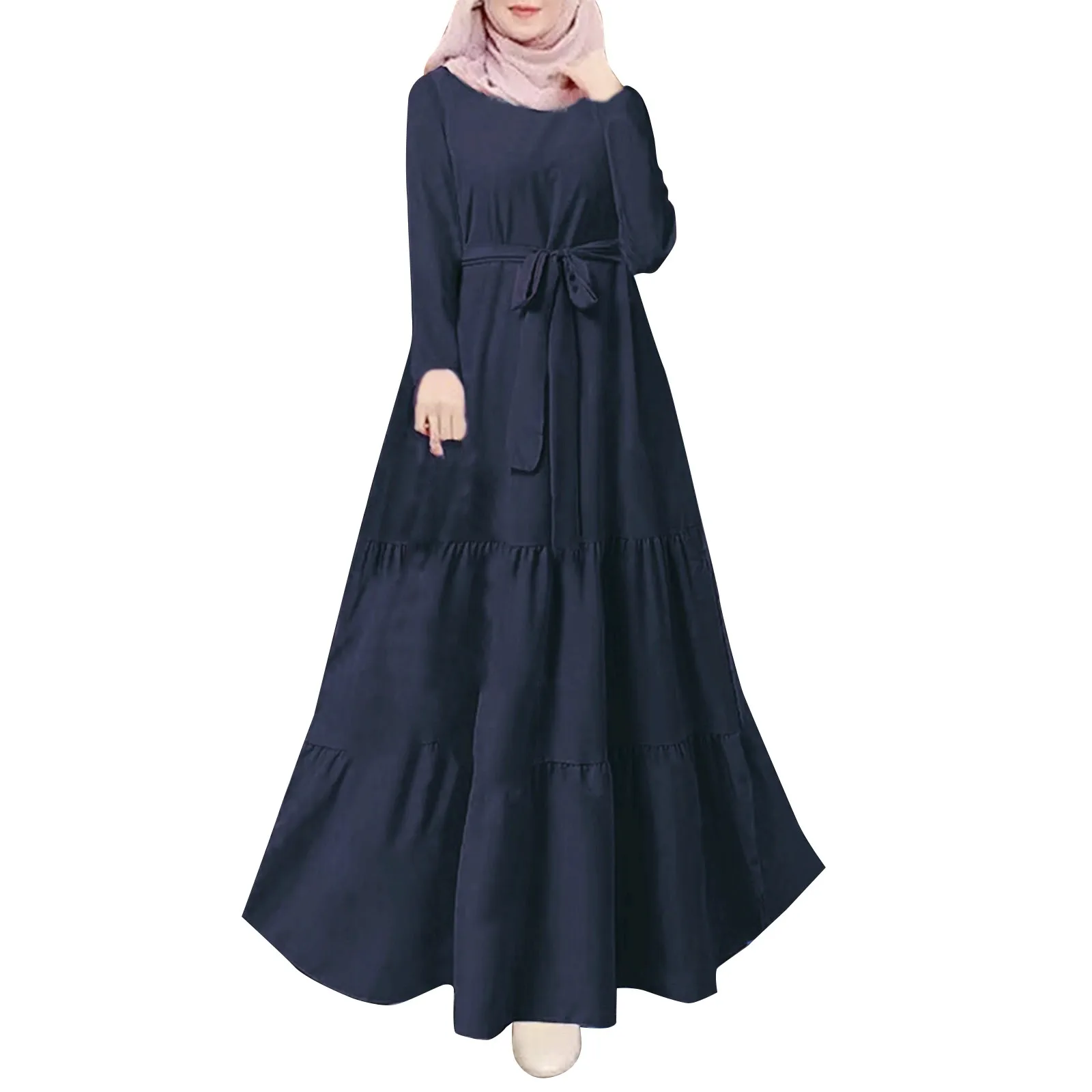 New Muslim Elegant Abaya Cuff Beading Islam Black Dress Dubai Long Woman Evening Robe Kaftan Moroccan Wedding Caftan Ramadan