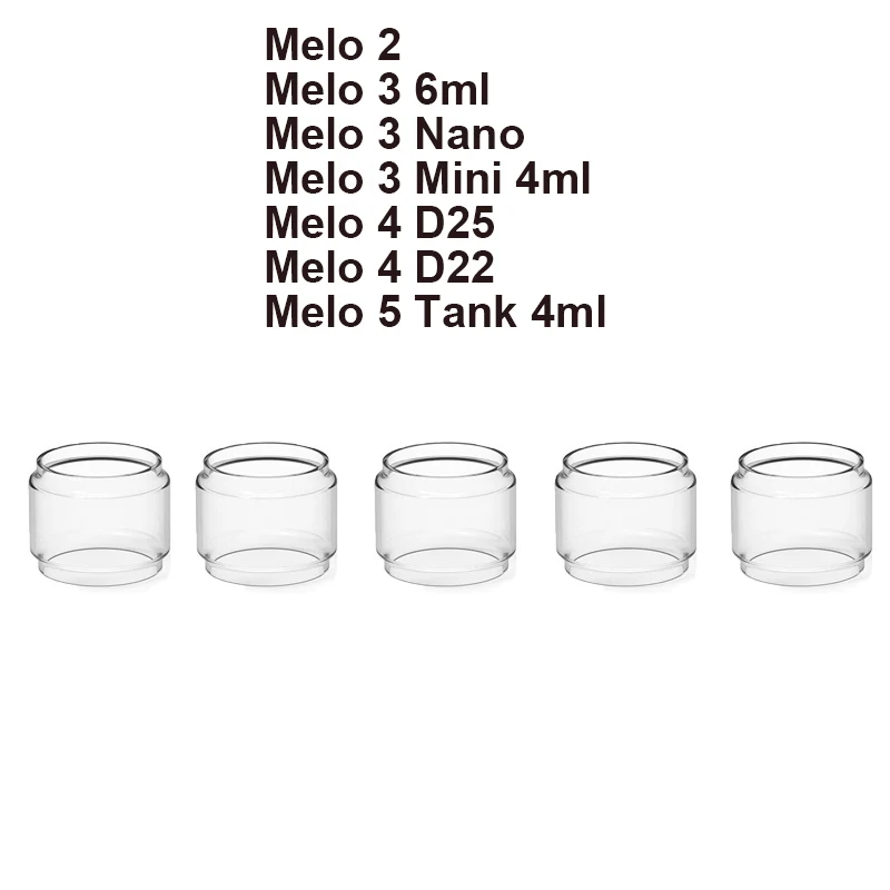 5 Pieces Glass Tank for Melo 2 3 Nano 3 Mini Melo 4 D22 D25 Melo 5 Tank Cover Mini Glass Cup Container