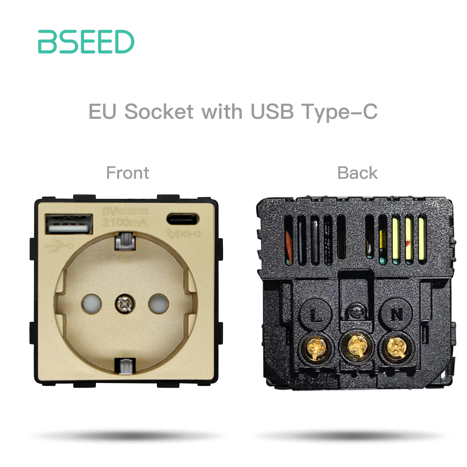 Zaad Mechanische Knop Schakelaar 1/2/3Gang 1/2way Usb Type-C Lading Poort Stopcontact Diy Functie Deel Kunststof Frame Alleen