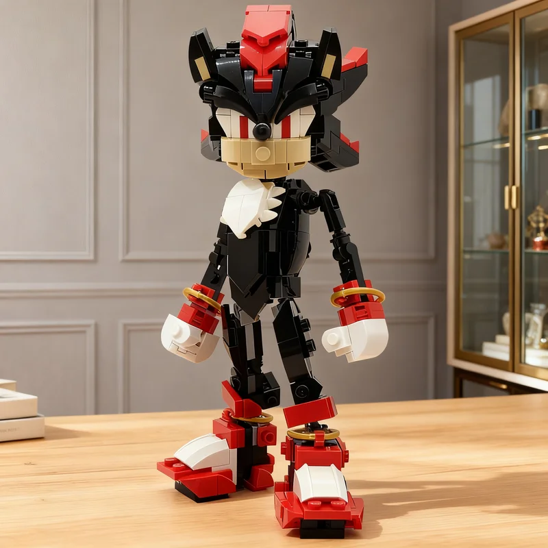 427pcs MOC Shadow The Hedgehog Model Building Blocks Architecture Toys Christmas Gift Craft Birthday Art 3D Creative Assemble