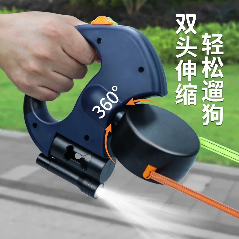 Retractable Automatic Dog Leash 1 to 2 Double Head Splitter 2 in 1 Pet Walking Rope for Small Dogs Outdoor