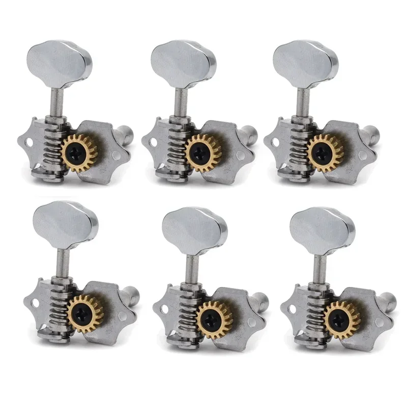 

6Pcs Ratio Vintage Open 18:1 Gear String Tuners Tuning Pegs Key Machine Head for Ukulele Acoustic Classical Guitar