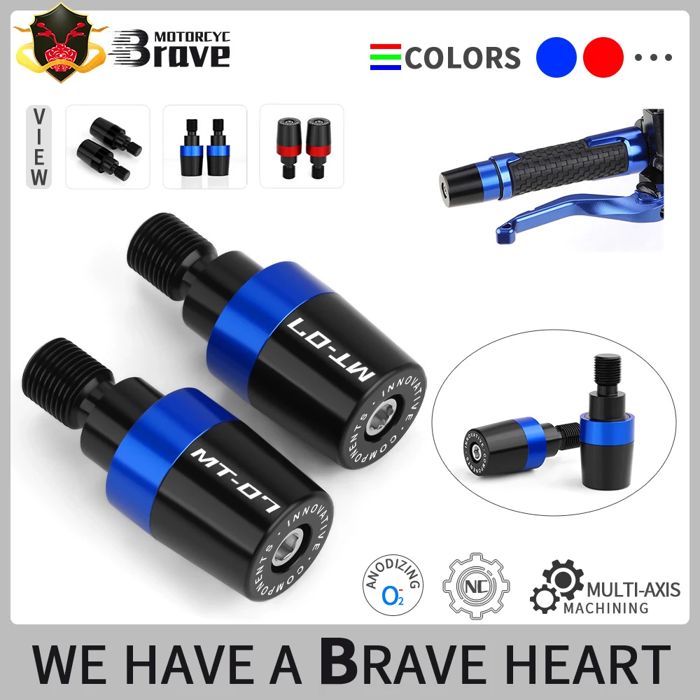 

For YAMAHA MT-07 2014-2022 MT-09 2013-2019 MT-09 SP 2018-2019 Motorcycle Aluminum Handlebar Grips Bar End Plugs