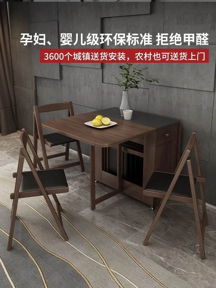 Kananfei-mesa de comedor plegable para el hogar, mesa de comedor integrada, Simple, moderna, ligera, de lujo, unidad pequeña, multifuncional