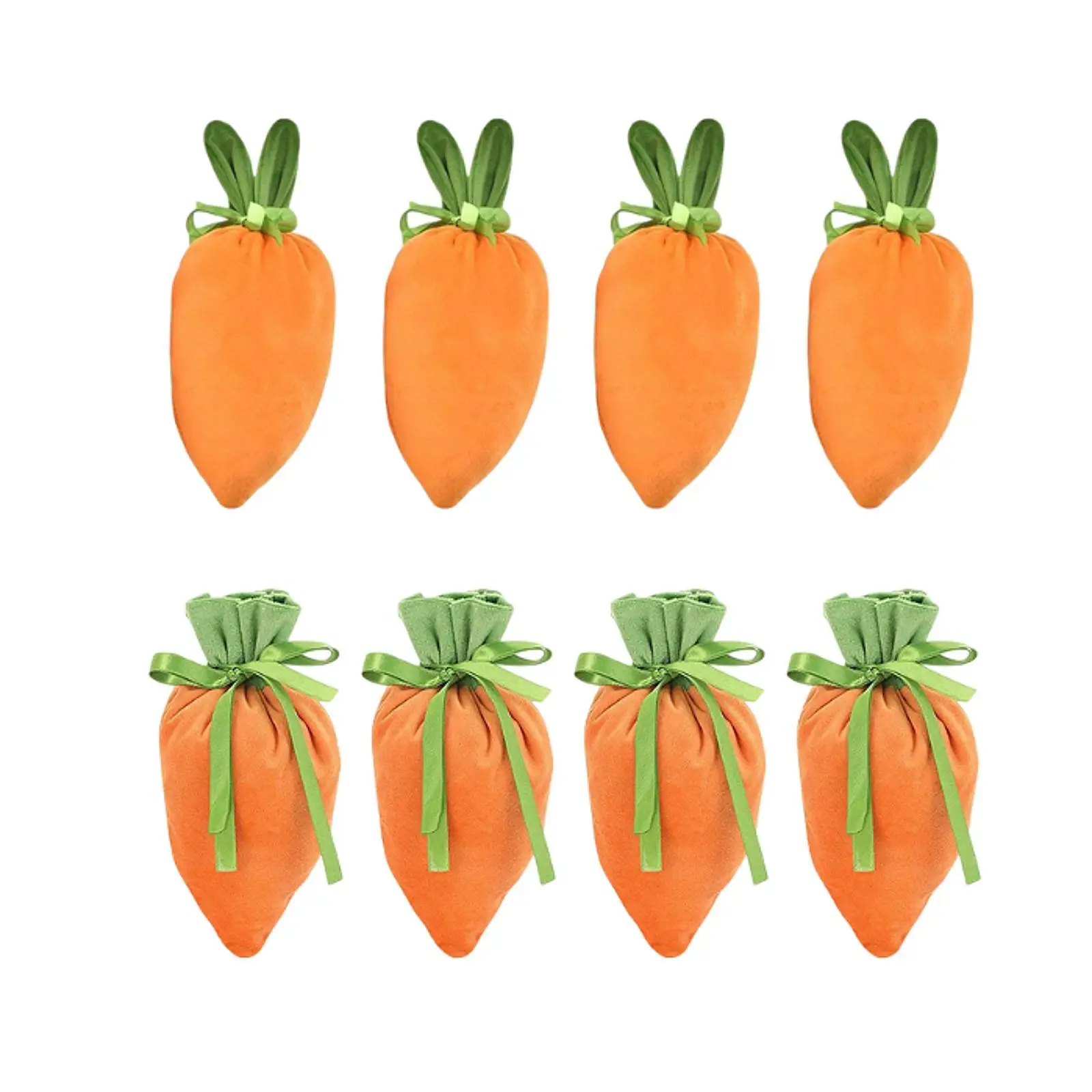 4 Pezzi Sacchetti Regalo Di Carota Di Pasqua Confezioni Decor Pouch Cartone Animato A Forma Di Carota Ornamento per Feste All'aperto Festival Anniversario