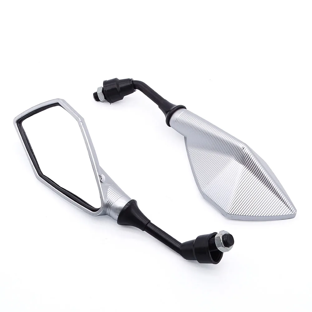 2 Stück 10mm Weitwinkel Verstellbare Motorrad-Rückspiegel Flexible Fahrrad-Seitenspiegel für Fahrrad-Rückansicht Sicherheit – Detail 30