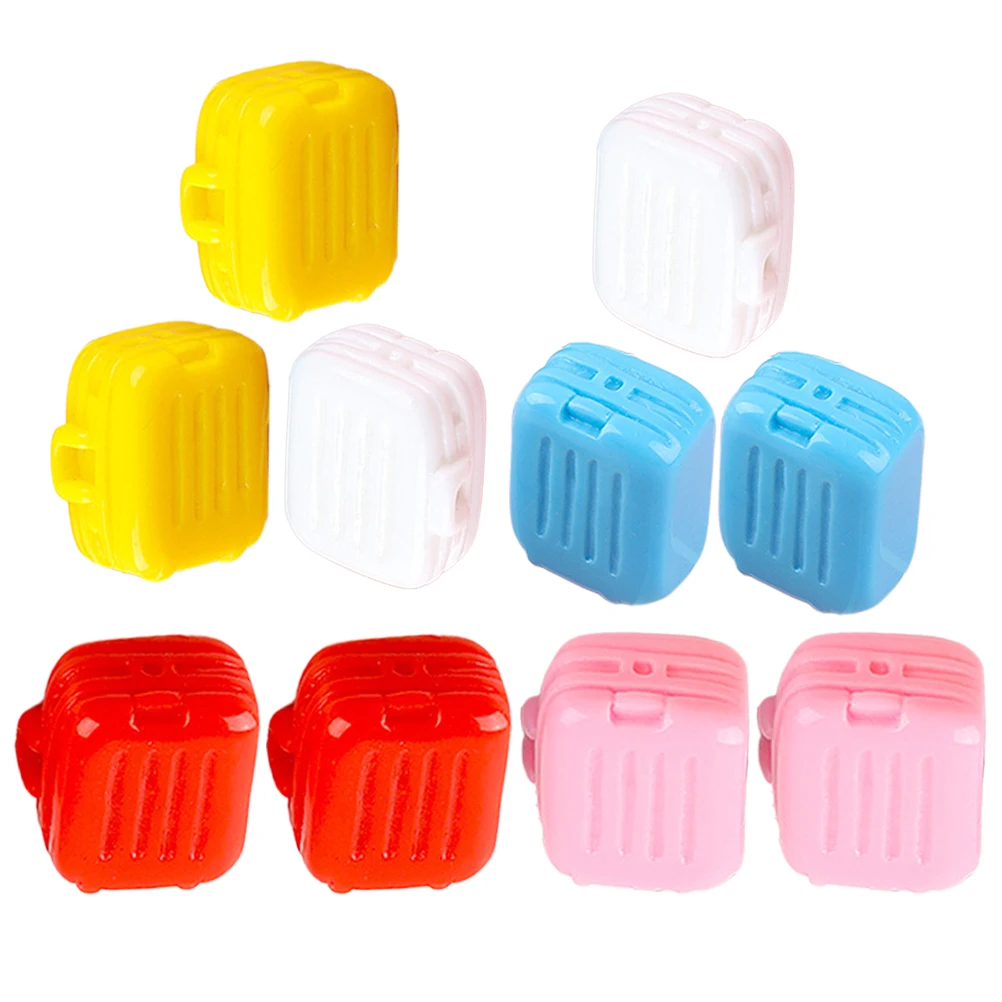 10 قطعة حقيبة صغيرة ملحق المنزل خمر نمط ديكور Diy بها بنفسك تخطيط الغرفة حقيبة أمتعة صغيرة اللعب المشهد حلية #4