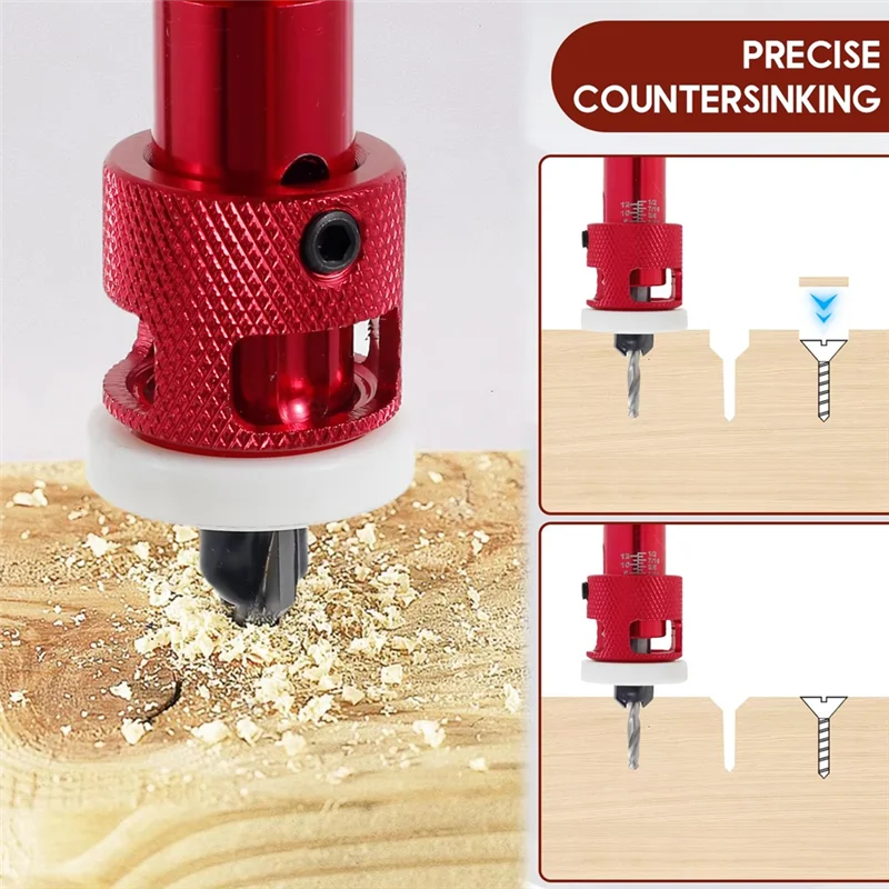 Trapano da banco per la lavorazione del legno Trapano a gradini per legno Vite autofilettante Fori per punzonatura Strumento di installazione punta da trapano - [Qahk]