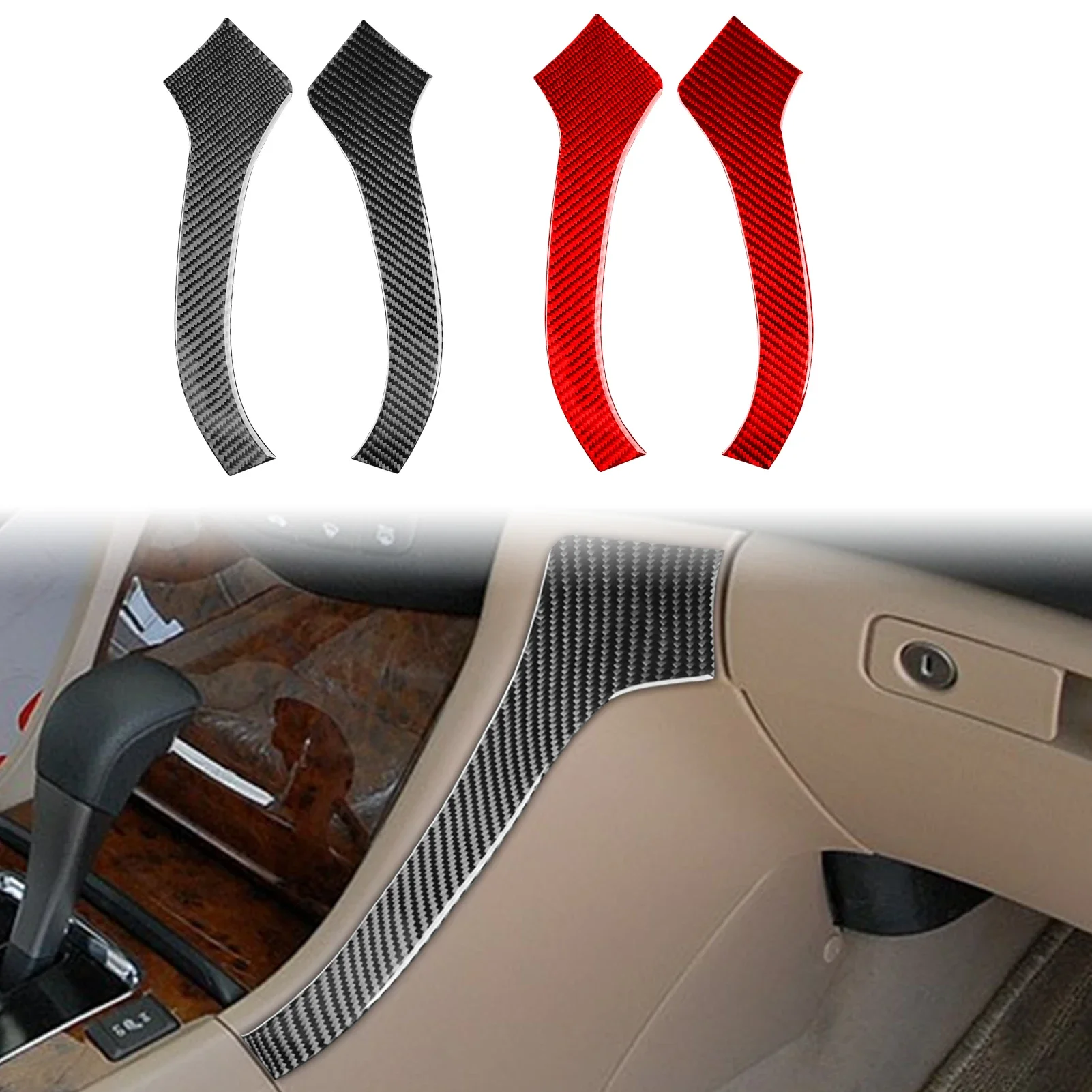 For Honda Accord 7th Gen 2003-2007 Carbon Fiber Center Console Gear Shift Sides Panel Interior Car Accessories Cover Stickers